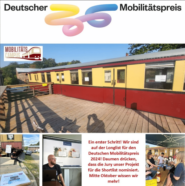 Deutscher Mobilitätspreis 2024 - Der Mobilitätscampus in Klein Glien ist auf der Longlist