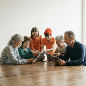 Teenager helfen Senioren bei digitalen Themen